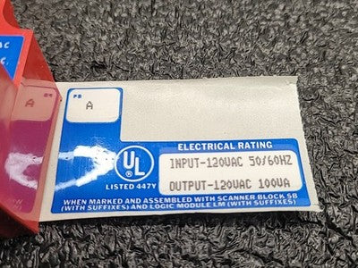 Banner LR41887 PBA Multi-Beam AC Power Block Module 120VAC Photoelectric Sensor