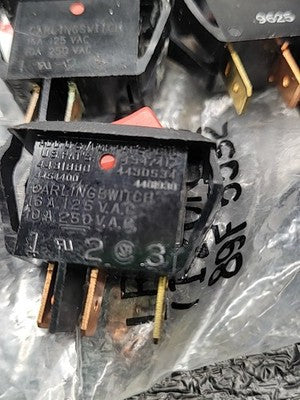 Industrial Electrical Switch Lot Toggle Rocker Micro 15A 125VAC Carling Cherry