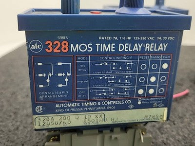 ATC Series 328 MOS Time Delay Relay Lot Dayton Square D IDEC Industrial Timers