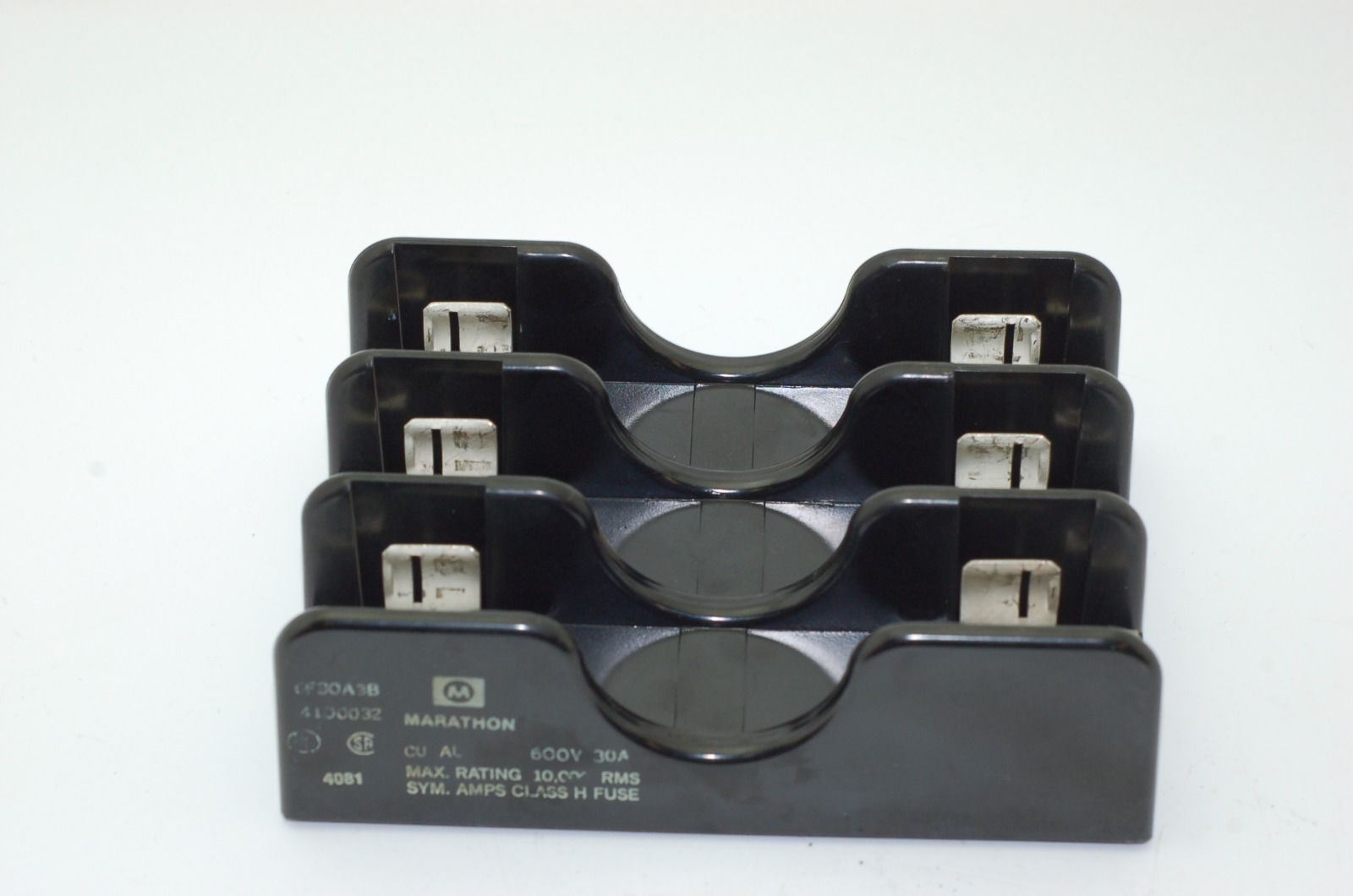 Marathon 6F20A3B 3-Pole Fuse Block, 30-600A, Class H Fuse - Lot of 4