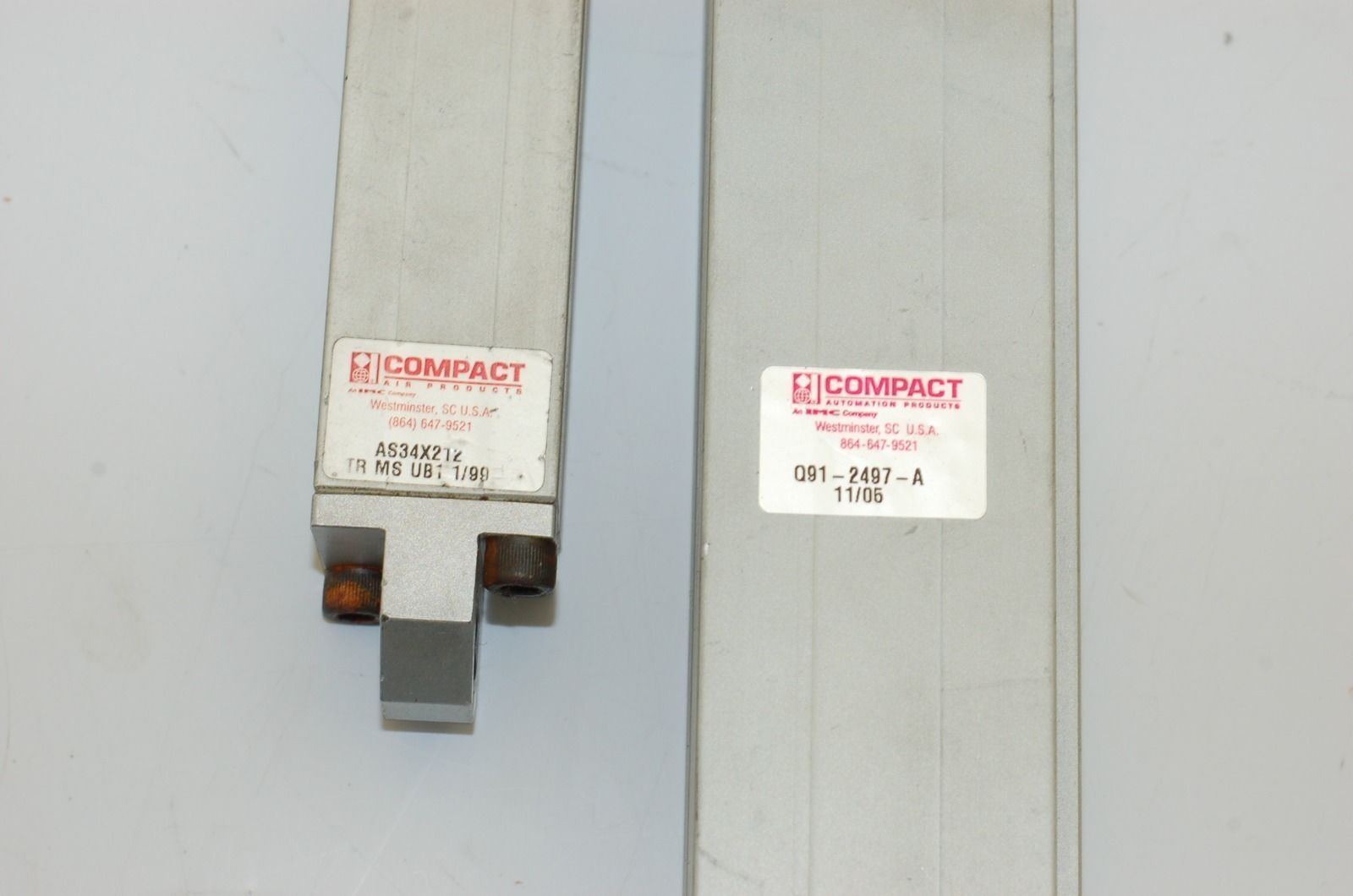 Compact Automation Pneumatic Cylinders: Q91-2497-A & AS34X2112-TR-MS-UB1