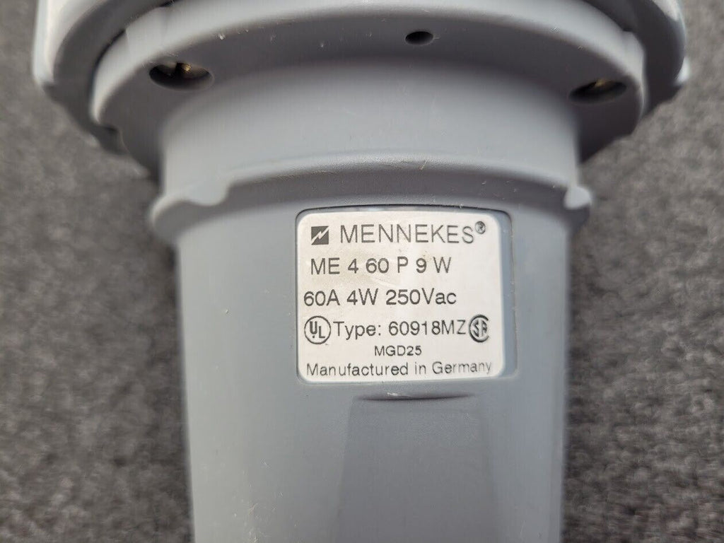 Mennekes ME460P9W Male Power Plug 4-Connector 4W 250V 60A ME460C9W ME460E9W