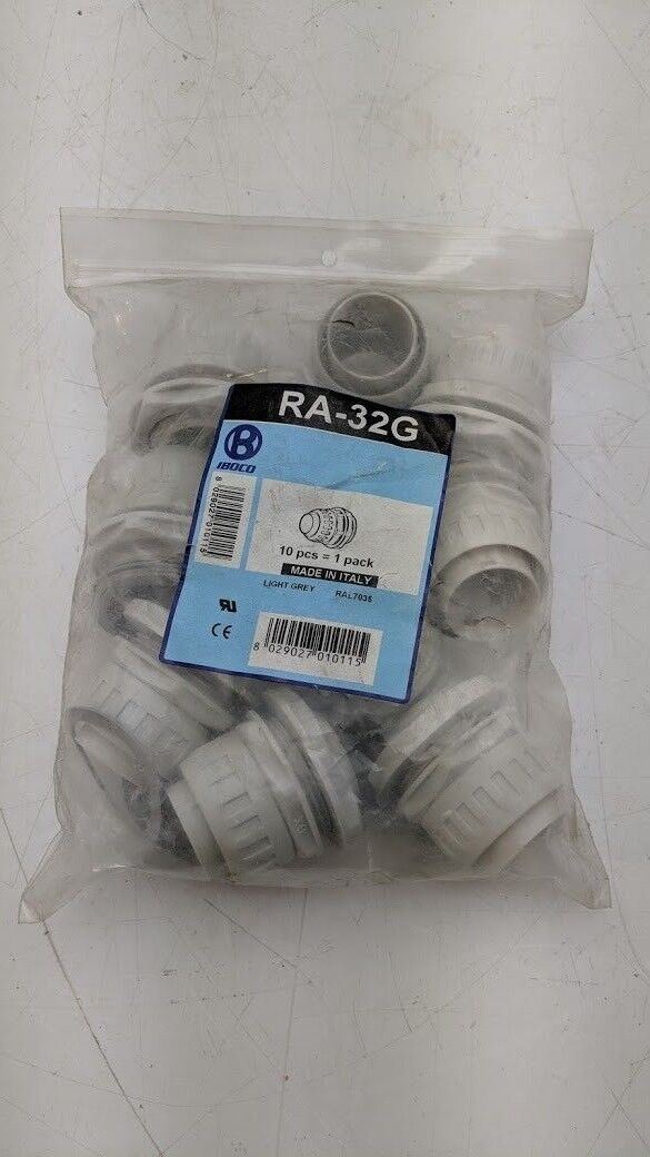 IBOCO RA-32G Non-Metallic Light Grey  LiquidTight Connector 1-1/4" ID 10/Bag