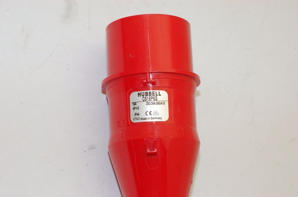 Hubbell C516P6S Ps CIec Plug 4P5W 16A 200415V SP 200/346-240/415 IP44
