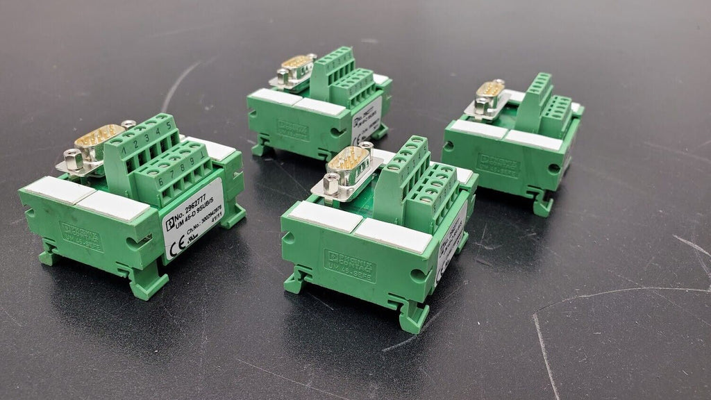 Phoenix Contact UM 45-D 9SUB/S 2962777, 9-Pos D-Sub Terminal Interface  Lot of 4
