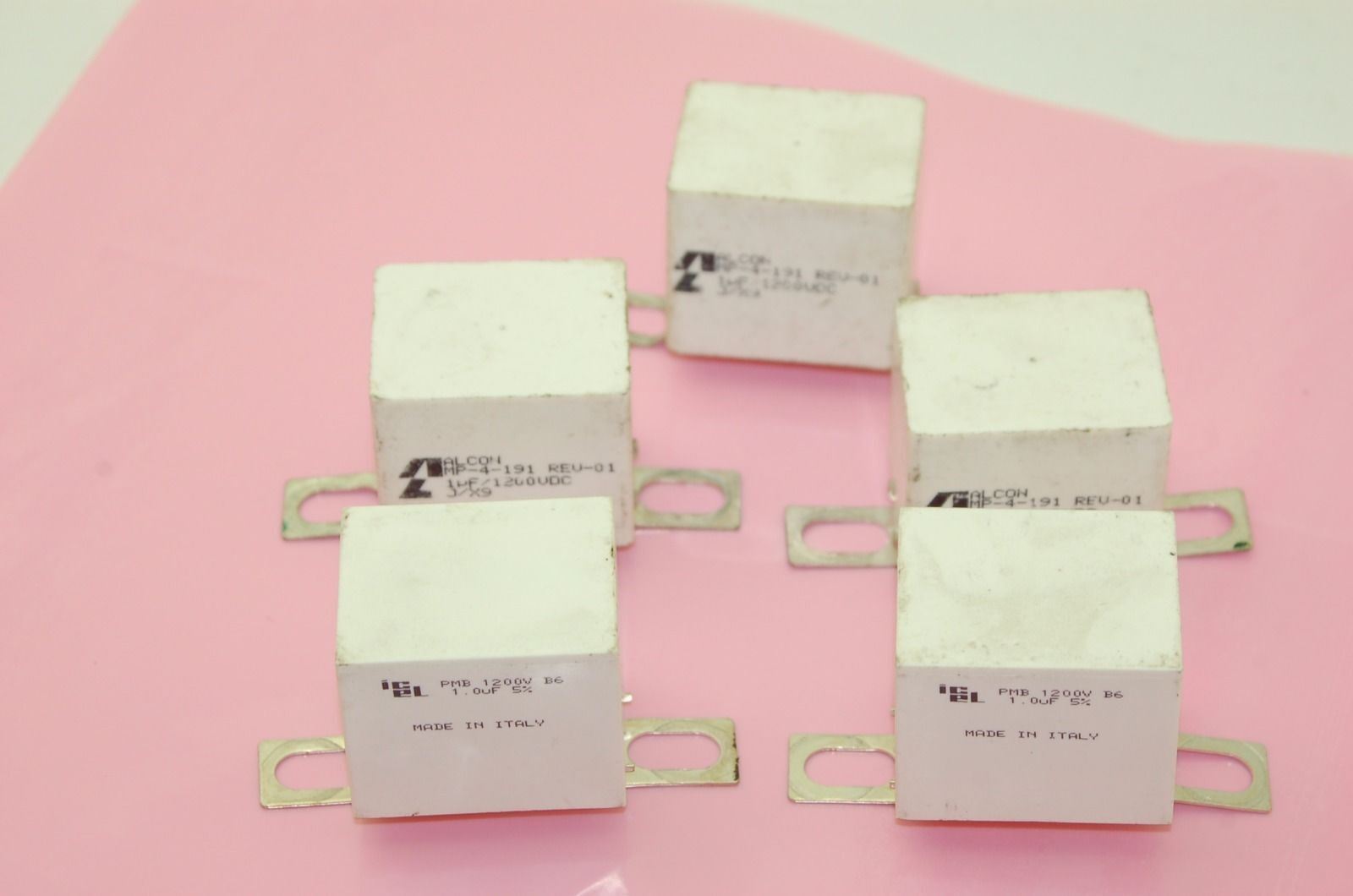 ICEL & ALCON 120VDC Capacitors, 1.0 uF - Lot of 5