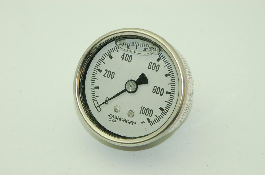 Aschroft 63-1008SL-02C-1000 SS Pressure Gauge, 0-1000PSI, 2.5" Face, 1/4NPT  NEW