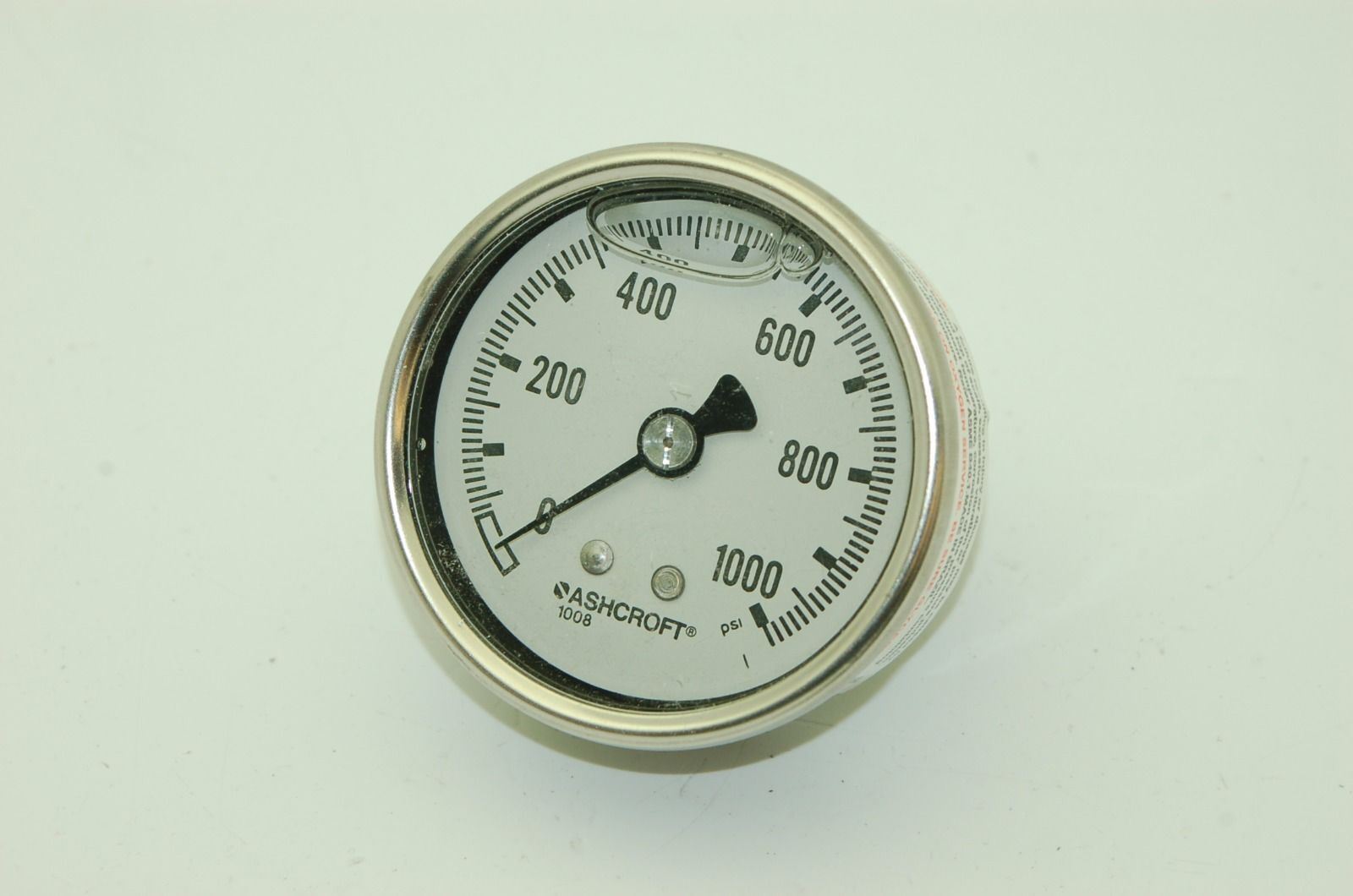 Aschroft 63-1008SL-02C-1000 SS Pressure Gauge, 0-1000PSI, 2.5" Face, 1/4NPT  NEW