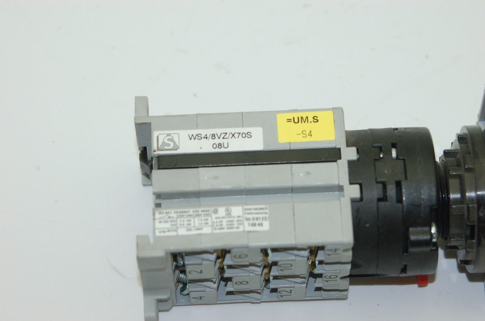 SONTHEIMER WS/8VZ/X70S Cam Switch, WS8VZX70S, 16-Terminal, 2-Position