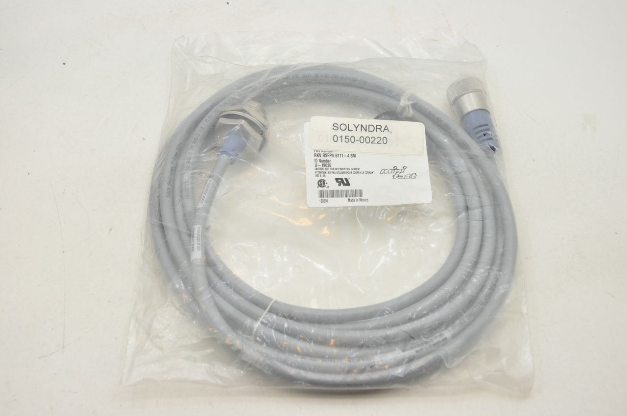 Turck RKV RSFPV 5711-4.5M 5 Pin Cable M/F New