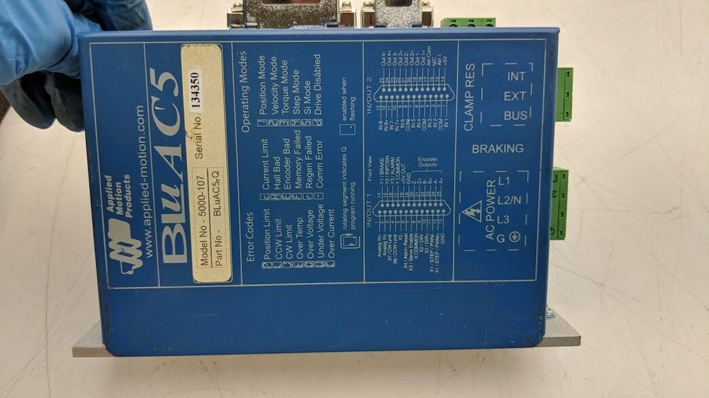 Applied Motion Products BluAC5-Q Servo Motor Controller Drive Model 5000-107