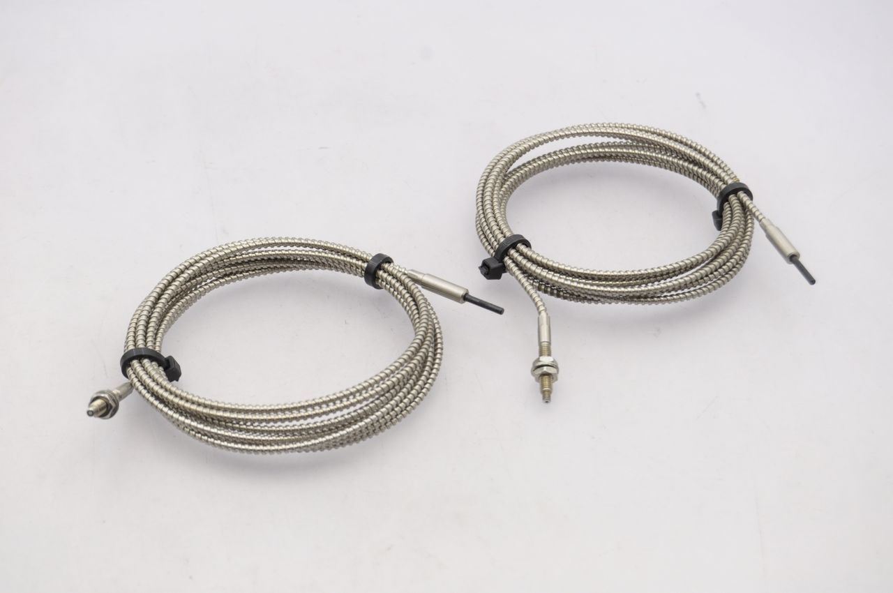 Fiber Optic Cable With Metal Protective Sleeve 200mm Length Lot Of 2