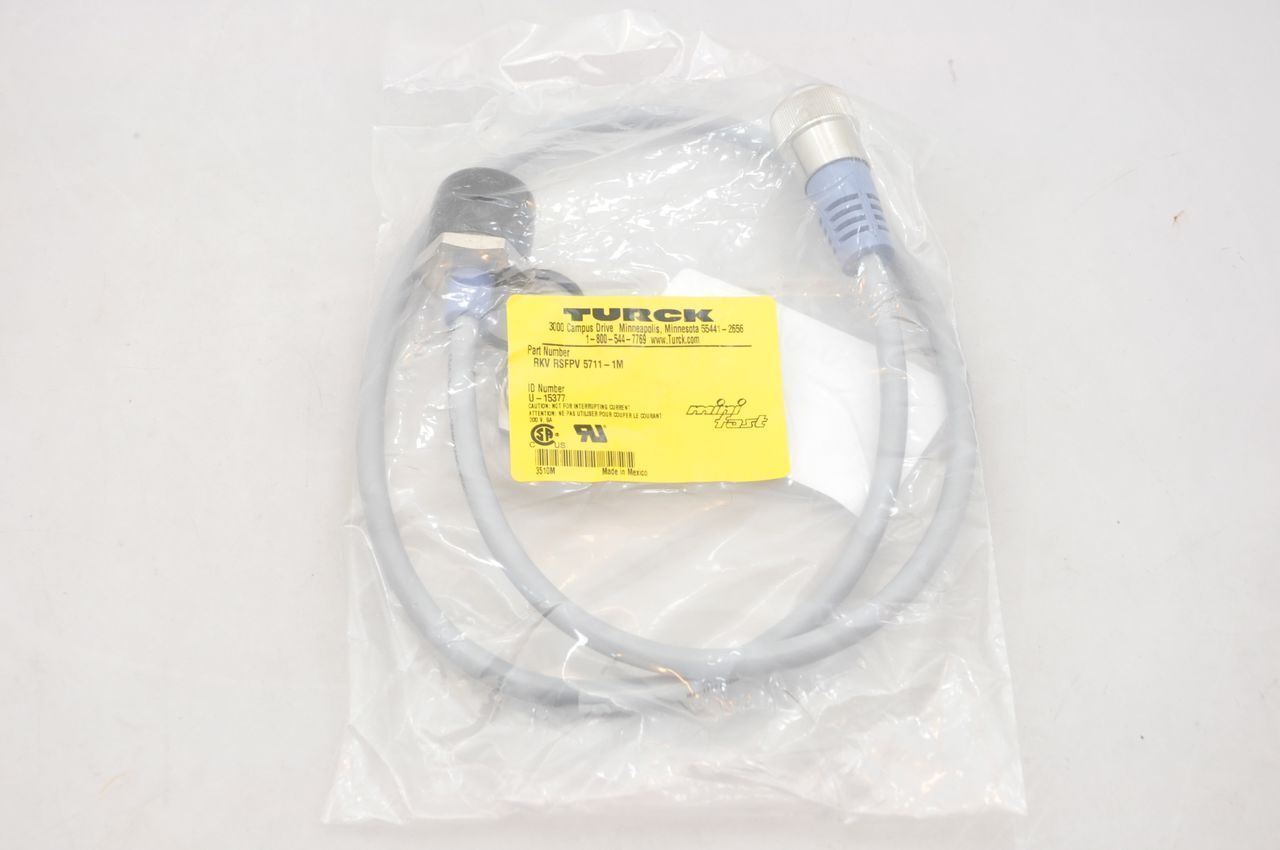 Turck RKV RSFPV 5711 1M 5 Pin Cable M/F New