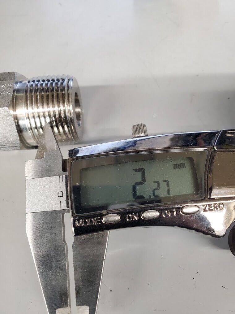 SSP Push-On Barb Male SS Pipe Connector 33mm Threads by 22mm Hose Lot of 4