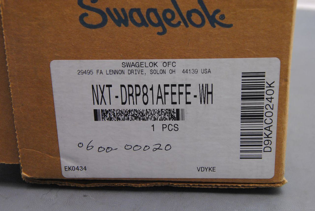 Swagelok NXT-DRP81AFEFE-WH 1/2" Flare Ends Manual Actuator - New in Box