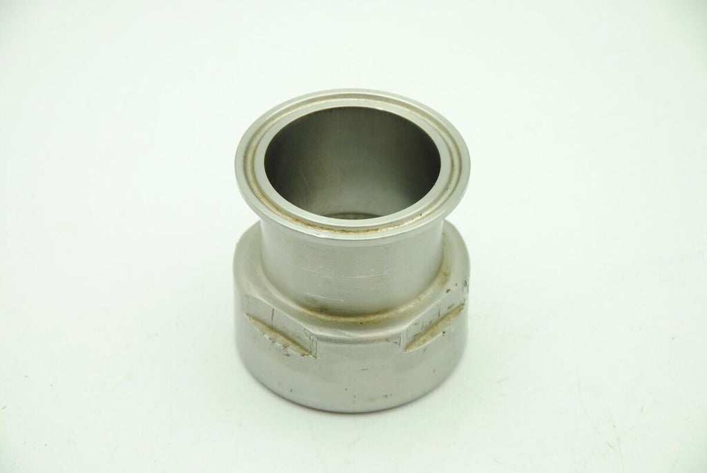 Tri-Clamp to NPT Female SS Sanitary Adapter, 1-7/8 ID x 2" OD, 2-3/8 NPT