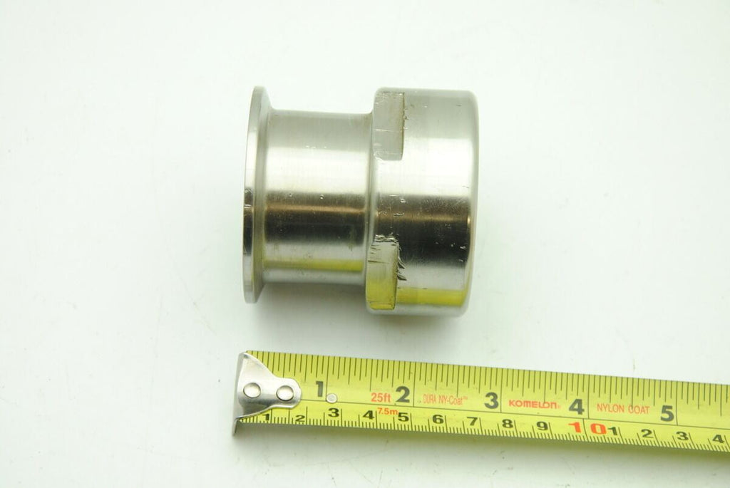 Tri-Clamp to NPT Female SS Sanitary Adapter, 1-7/8 ID x 2" OD, 2-3/8 NPT