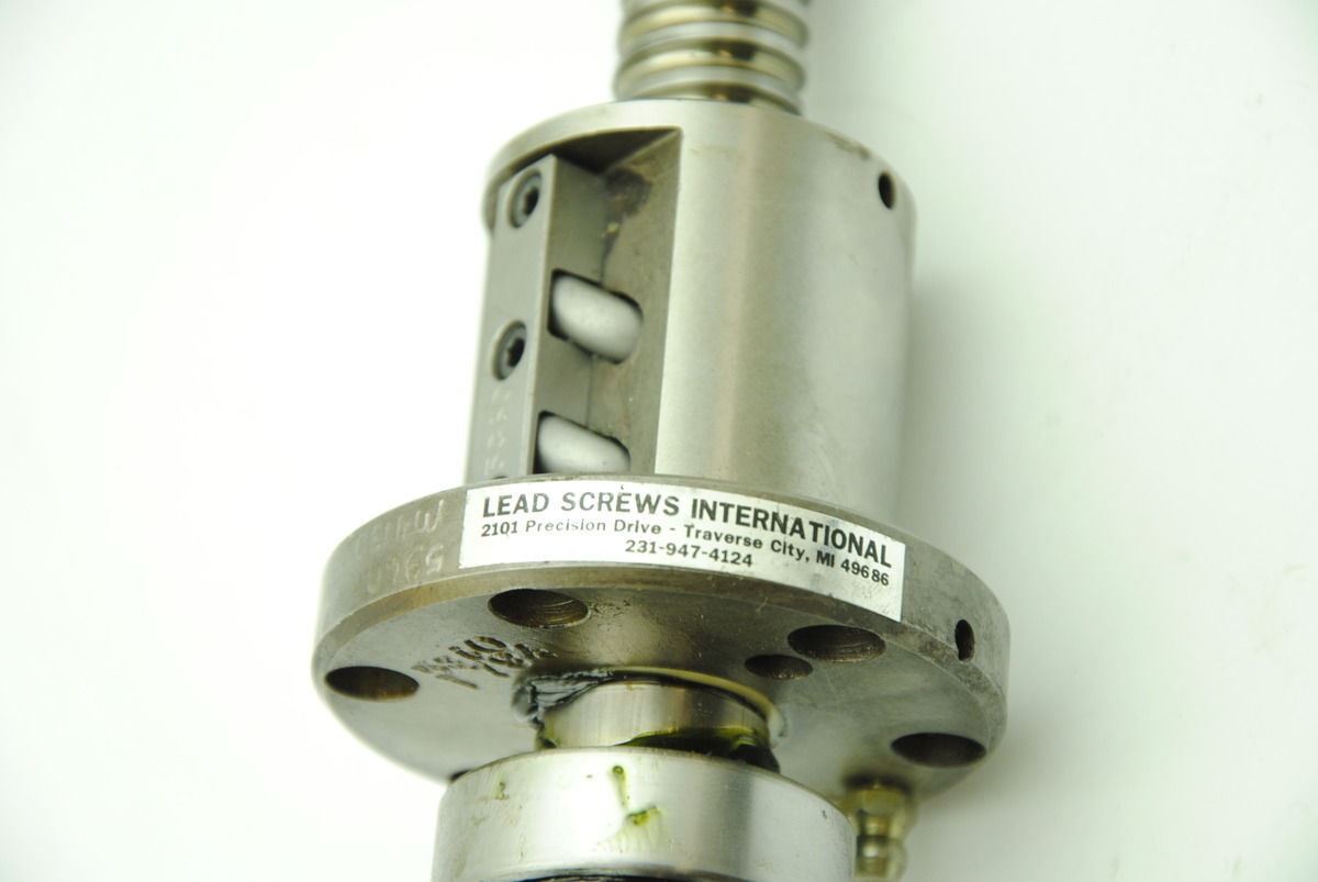 LSI Linear Ball Screw, 190mm L, 55mm Travel, 5mm Lead, 67mm Center Nut Mod: 5360