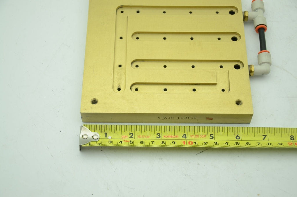 Aluminum Pneumatic Vacuum Plate, 6-1/2" x 6-7/8" x 3/4", 3-Port (B)
