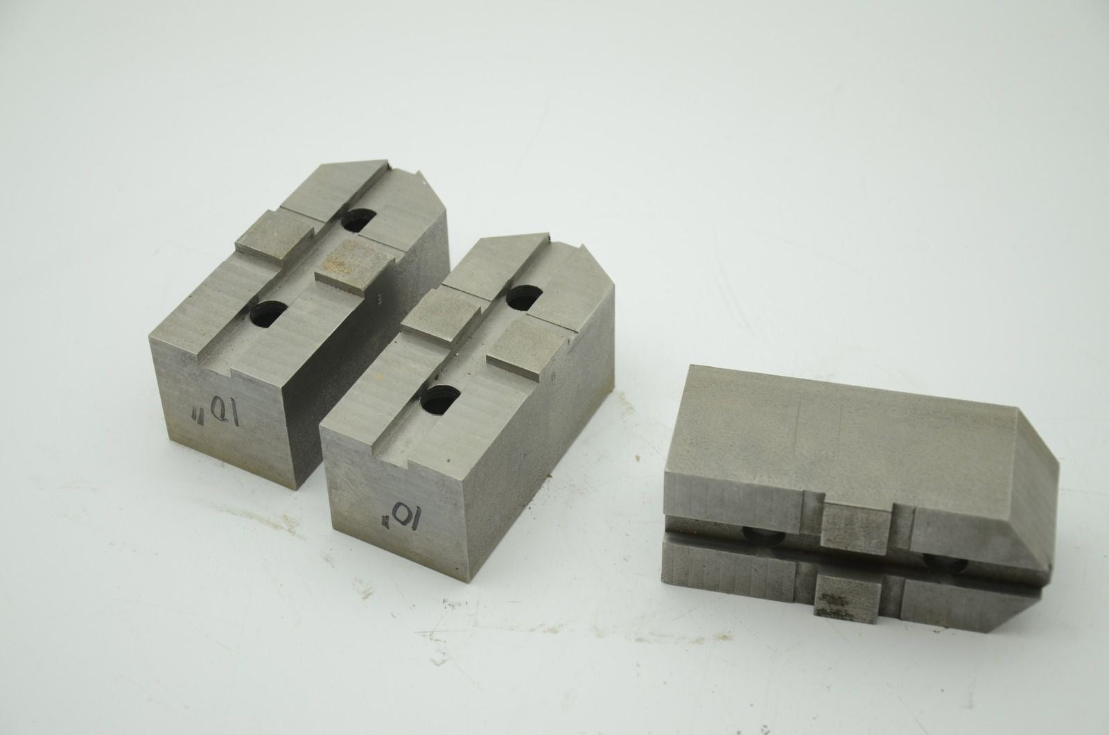 Tongue & Groove Steel Chuck Jaws, 4.5" x 2" x 2", Set of 3 (J27)