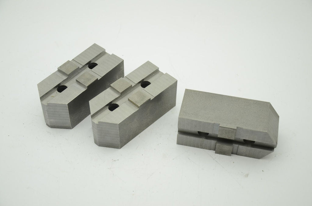 Tongue & Groove Steel Chuck Jaws, 4.5" x 2" x 2", Set of 3 (J17)