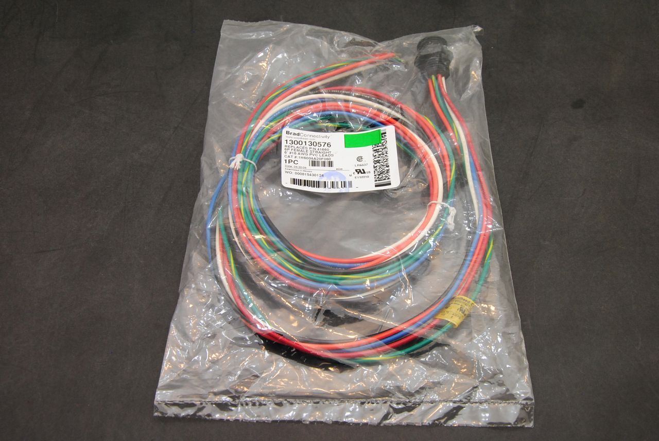 Brad / Molex 1300130576 (1R6004A20F060) 6-Pole F Recept, 16AWG, 6' L - NEW