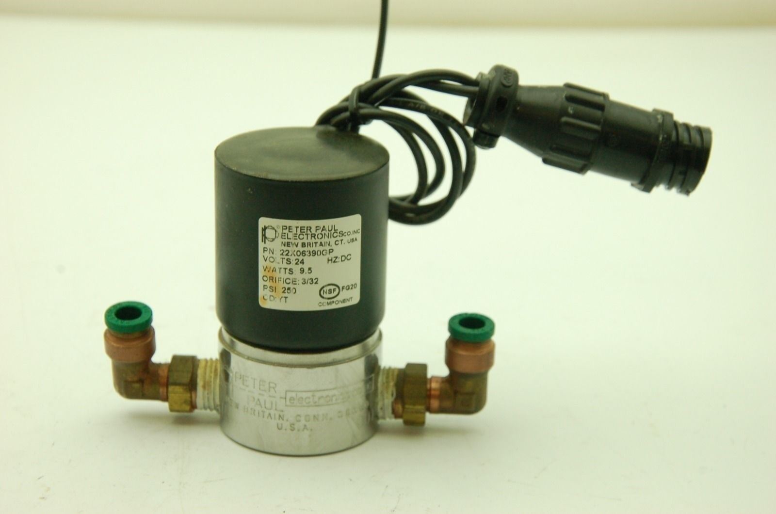 Peter Paul Electronics 22X06390GP Solenoid Valve 24DC
