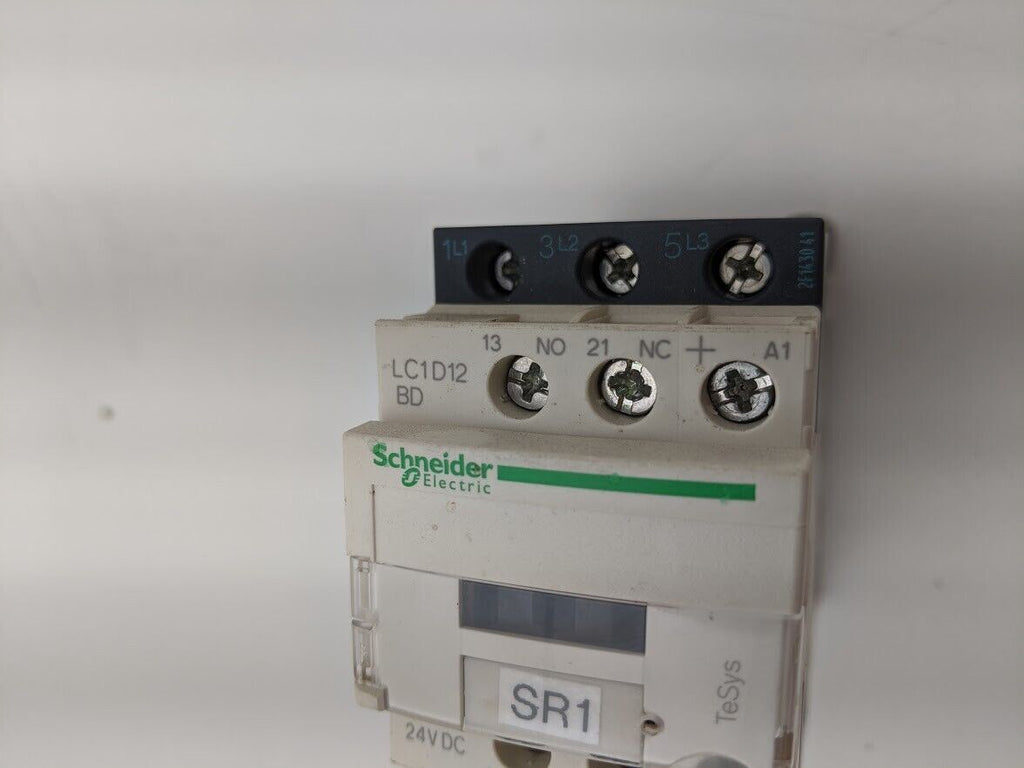 Schneider LC1D12BD Contactor Manual Motor Control 200-600V 3-Pole 24VDC Coil
