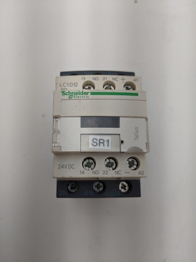 Schneider LC1D12BD Contactor Manual Motor Control 200-600V 3-Pole 24VDC Coil