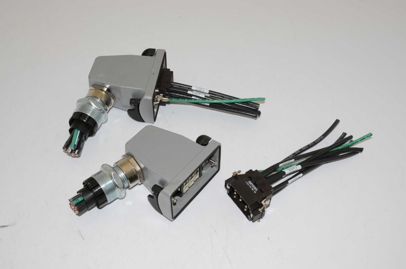 Amphenol C146-P10-001-G8 Connector w/ Walther Procon 727710 Housing - Lot of 2