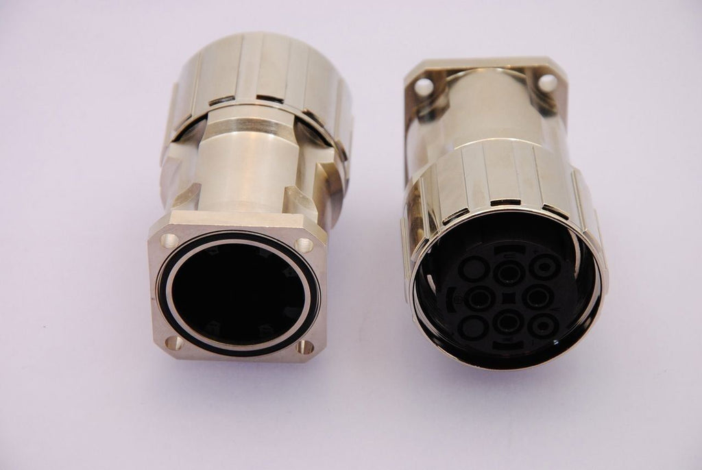 RDE SM-5ES1N8AY000 M40 x 1.5 6-Pos Power Panel Mount Connectors - Lot of 2