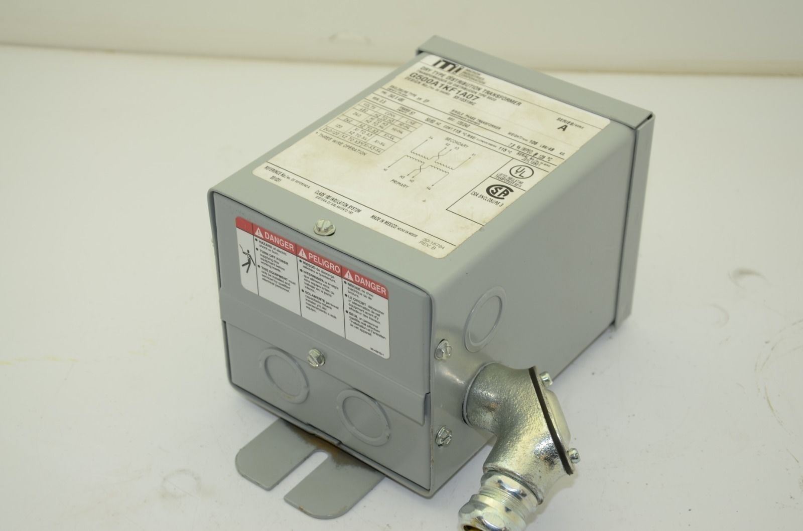 Micron Industries MI G500A1KF1A07 0.5KVA Transformer, 240x480, 120/240