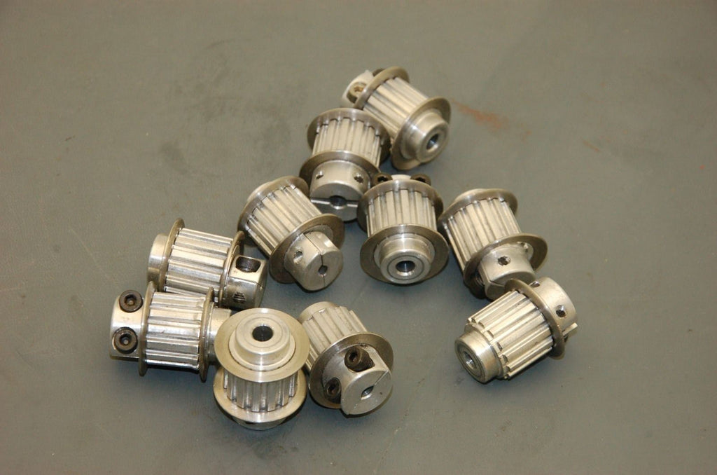 Aluminum Timing Belt Pulley 22mmD 6mm Bore 4mm Pitch for 16mmW Belt - Lot of 10