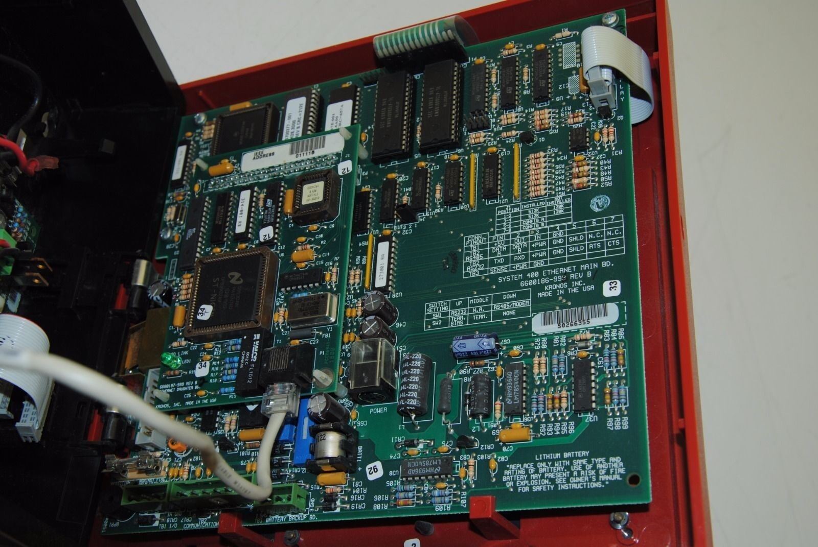 Kronos 480F Time Clock Terminal, 120/230VAC, 50/60Hz
