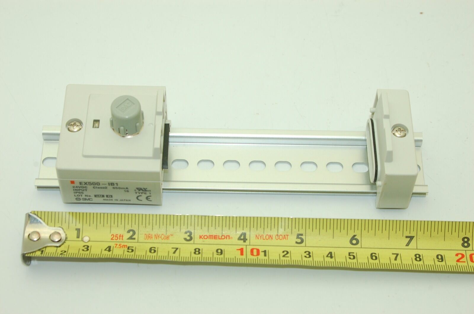 SMC EX500-IB1 Input Manifold Unit w/ EX500-EB1 End Block, 185.5mm Rail