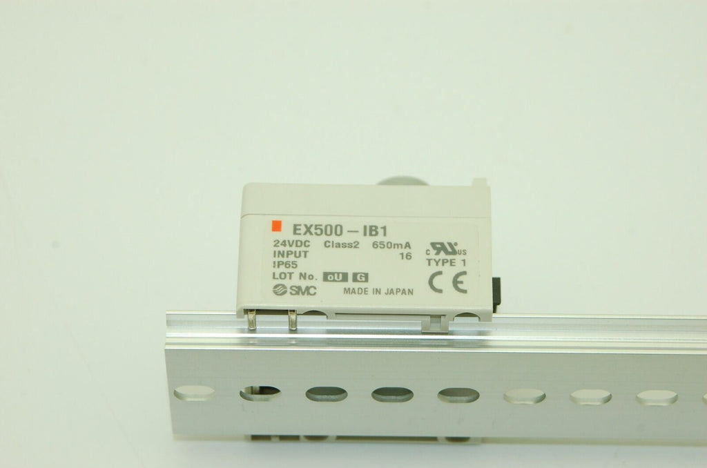 SMC EX500-IB1 Input Manifold Unit w/ EX500-EB1 End Block, 185.5mm Rail