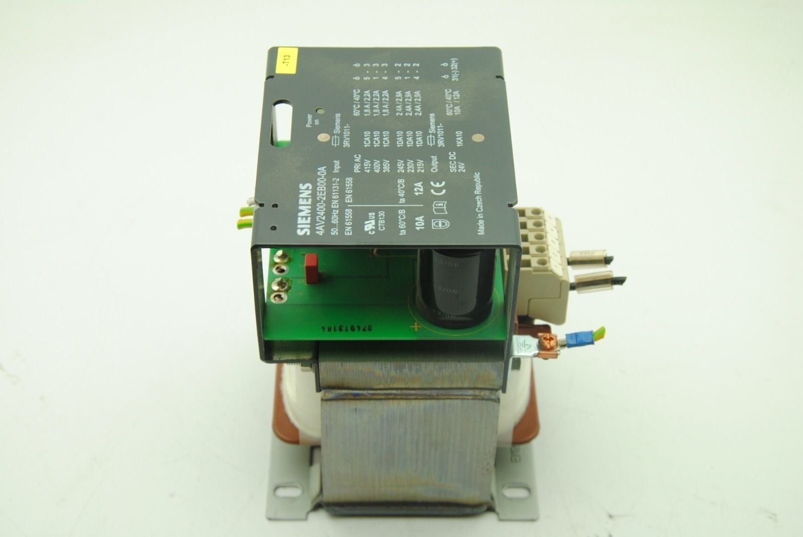 SIEMENS 4AV2400-2EB00-0A, 24V DC Power Supply 12A, 215-245V/385-415V