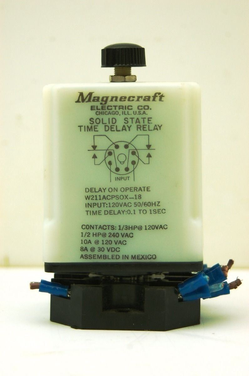 Magnecraft W211ACPSOX_18, Solid State Time Delay, 120V