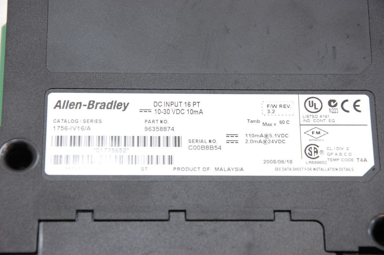 Allen Bradley 1756-IV16/A 16PT PLC DC Input Module 16 PT