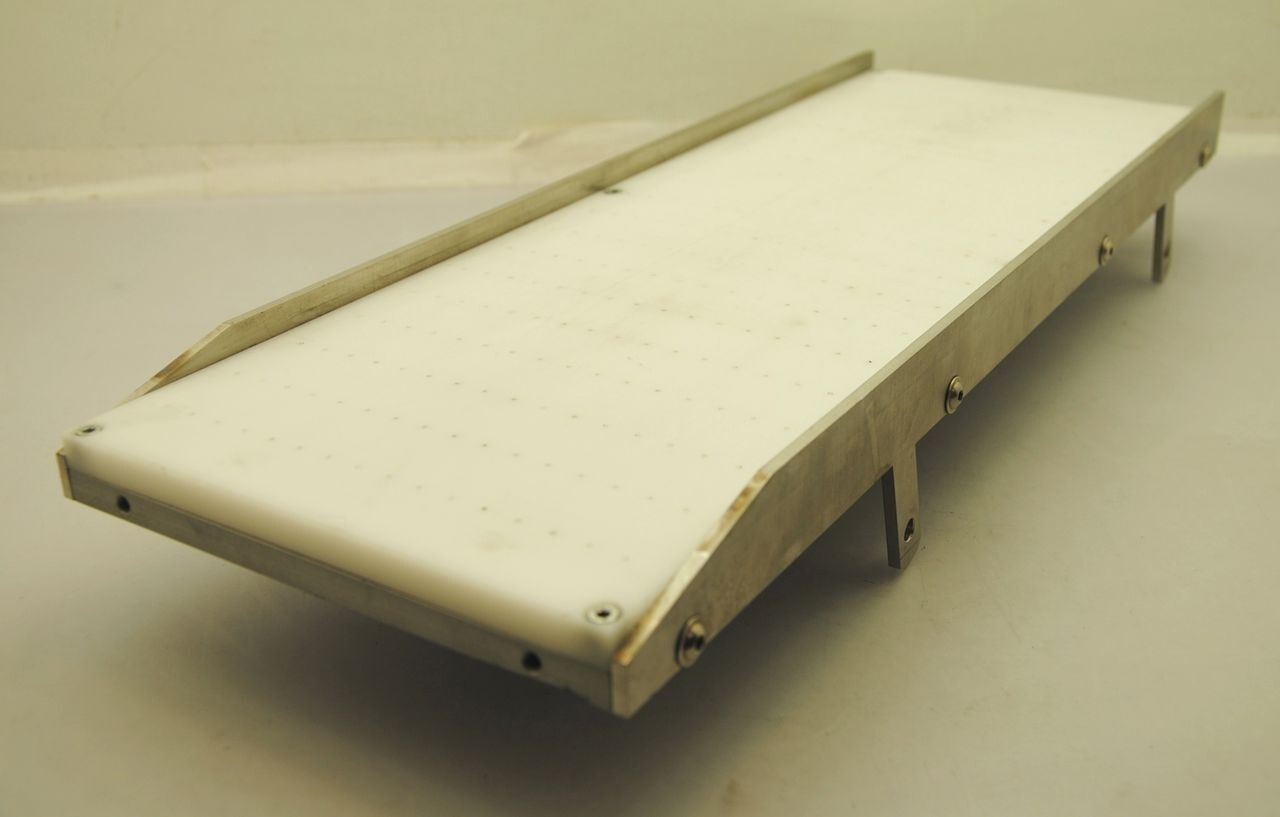 Air Lift Conveyor Slide Ramp Aluminum Base Stainless Sides 19"L X 6.5"W