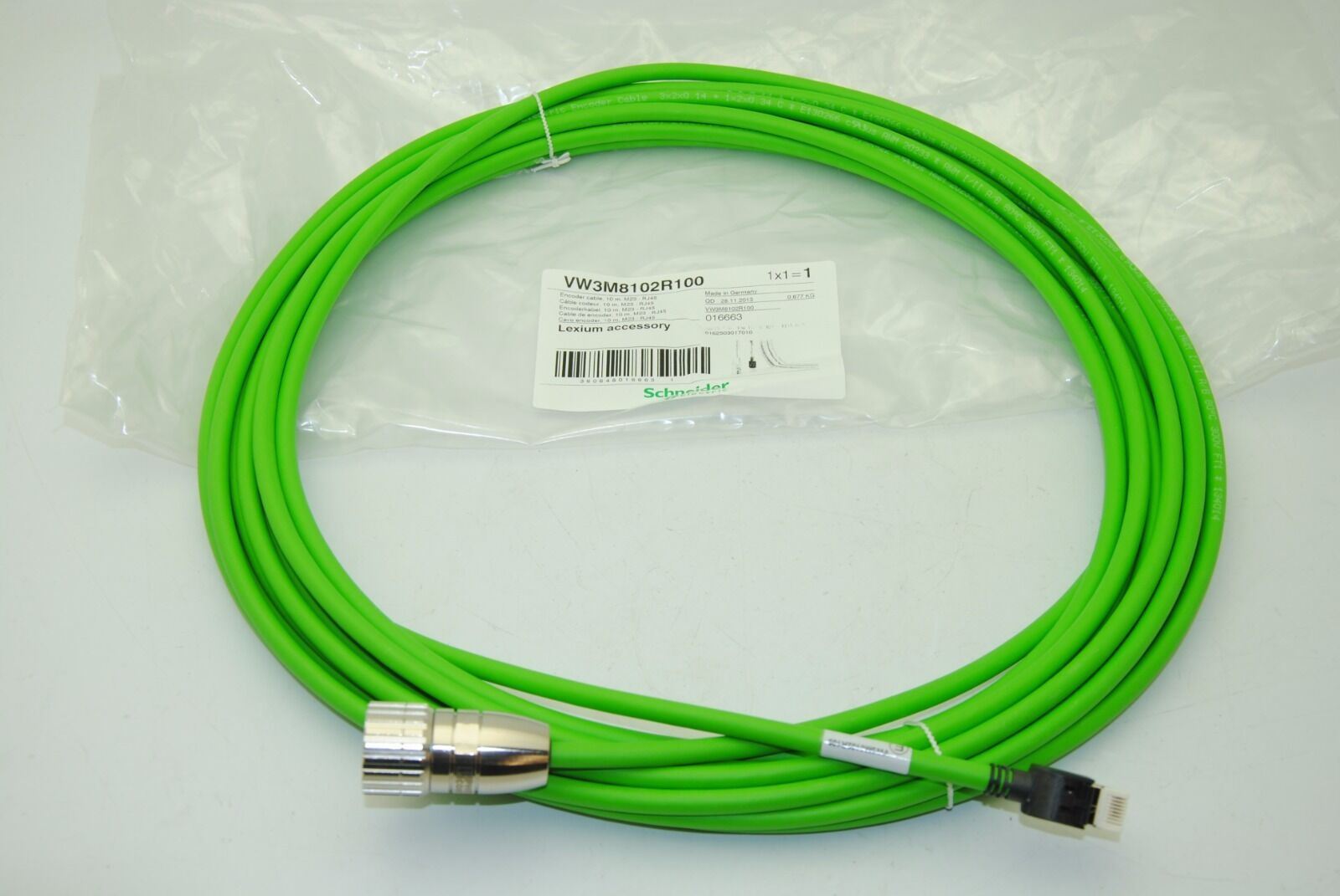 Schneider Electric VW3M8102R100 Encoder Cable, M23 to RJ45, 10M L - NEW