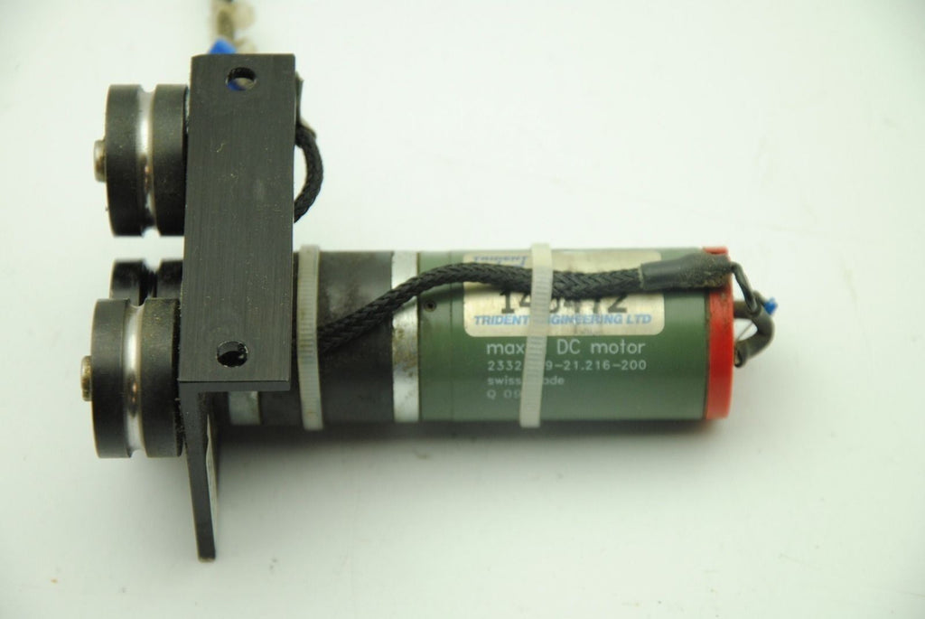 MAXON 2332.969-21.216-200 DC Motor TRIDENT DEK #140472 w/8M03 Belt Rail conveyor