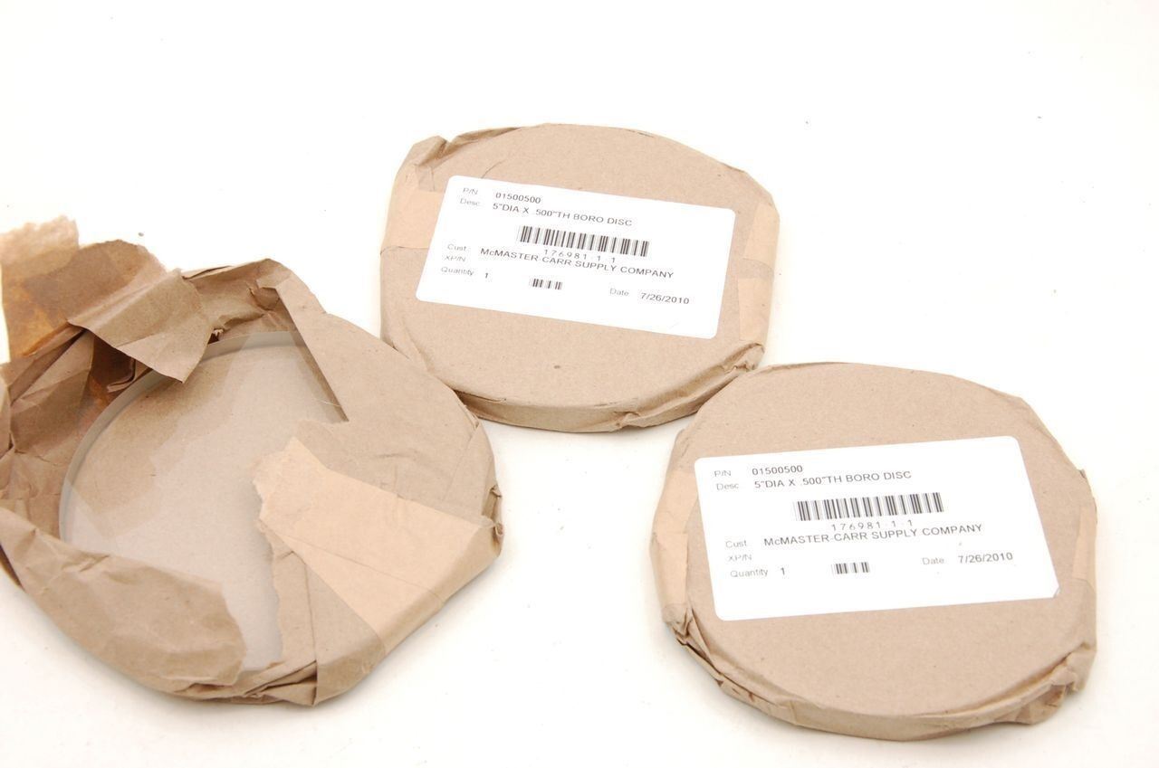 Heat-Resistant Borosilicate Glass Maxi Temp 445° 5" Diameter x .5" thick New