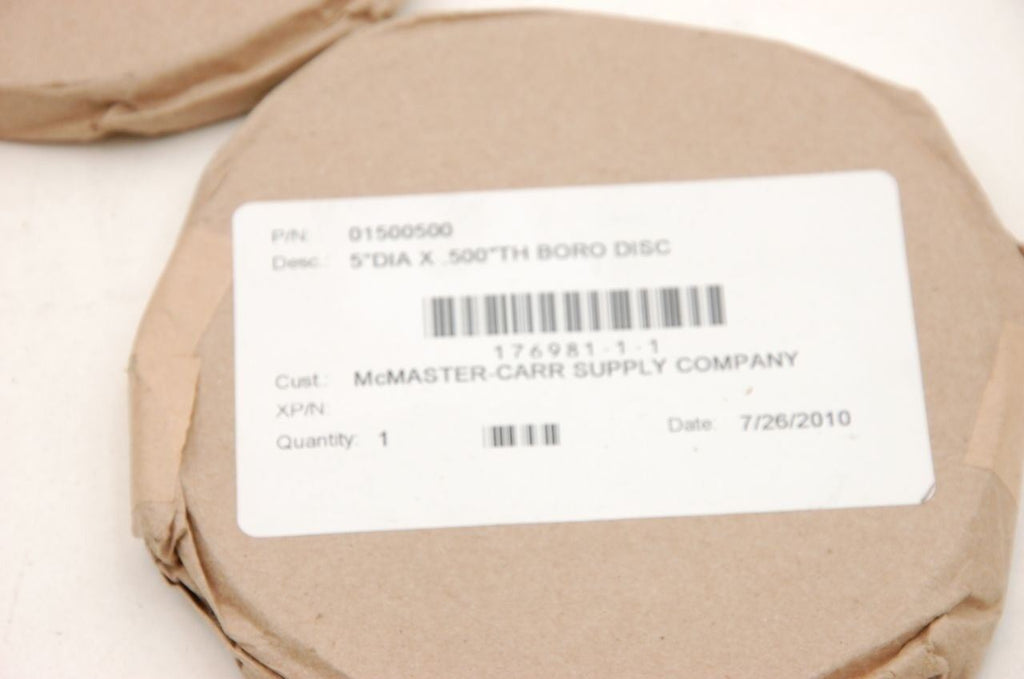 Heat-Resistant Borosilicate Glass Maxi Temp 445° 5" Diameter x .5" thick New