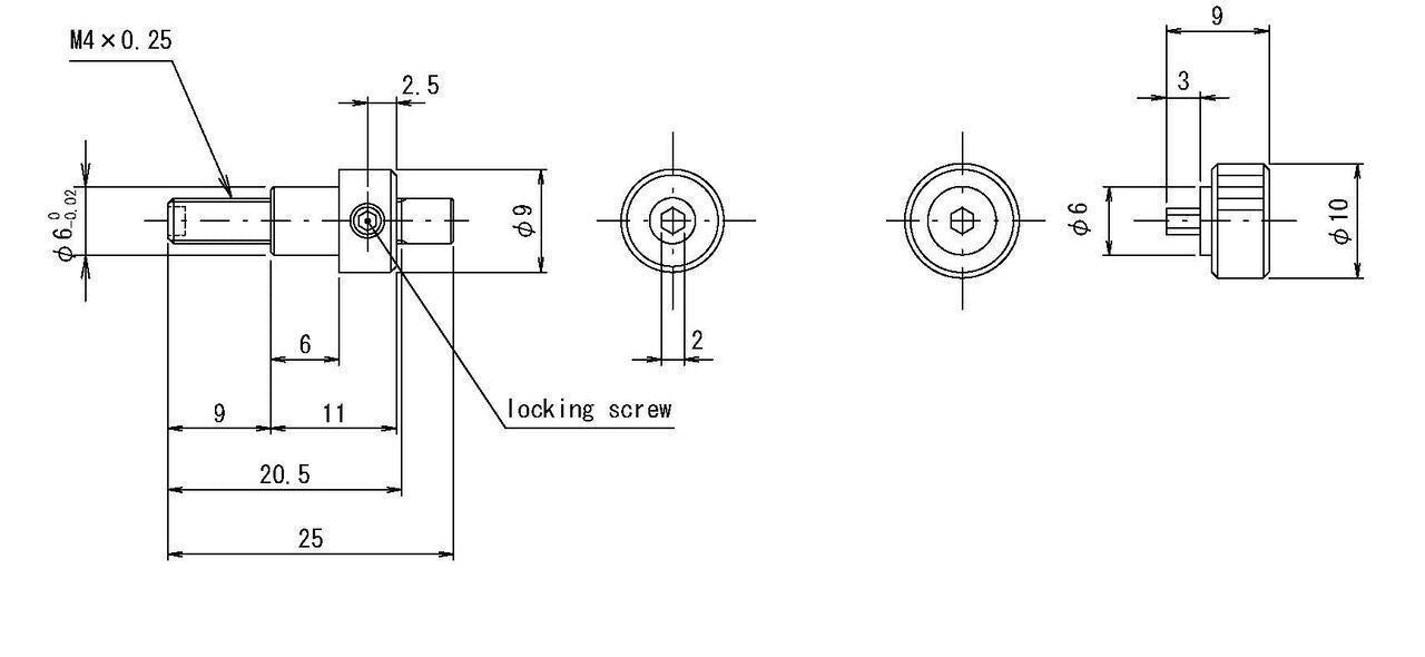 OptoSigma 133-1060 Fine Adjusted Screw Lot of 2 New