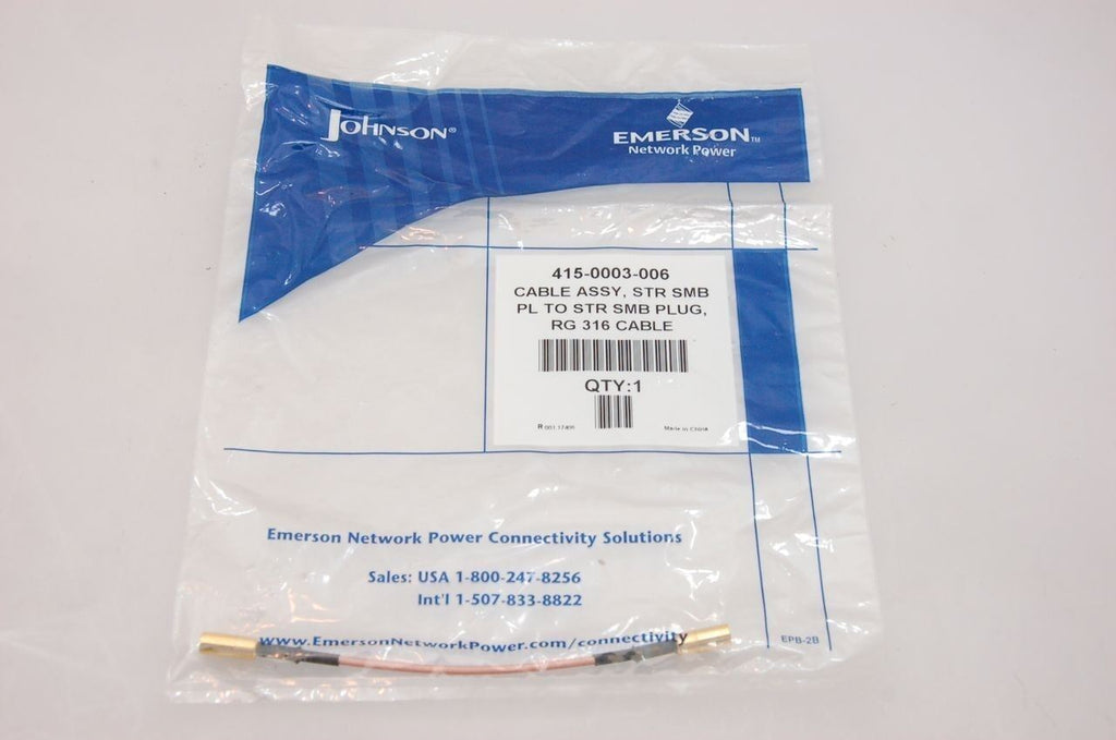 Johnson Emerson 415-0003-006 Coaxial Cable Assembly 50ohm RG316 - Lot of 4