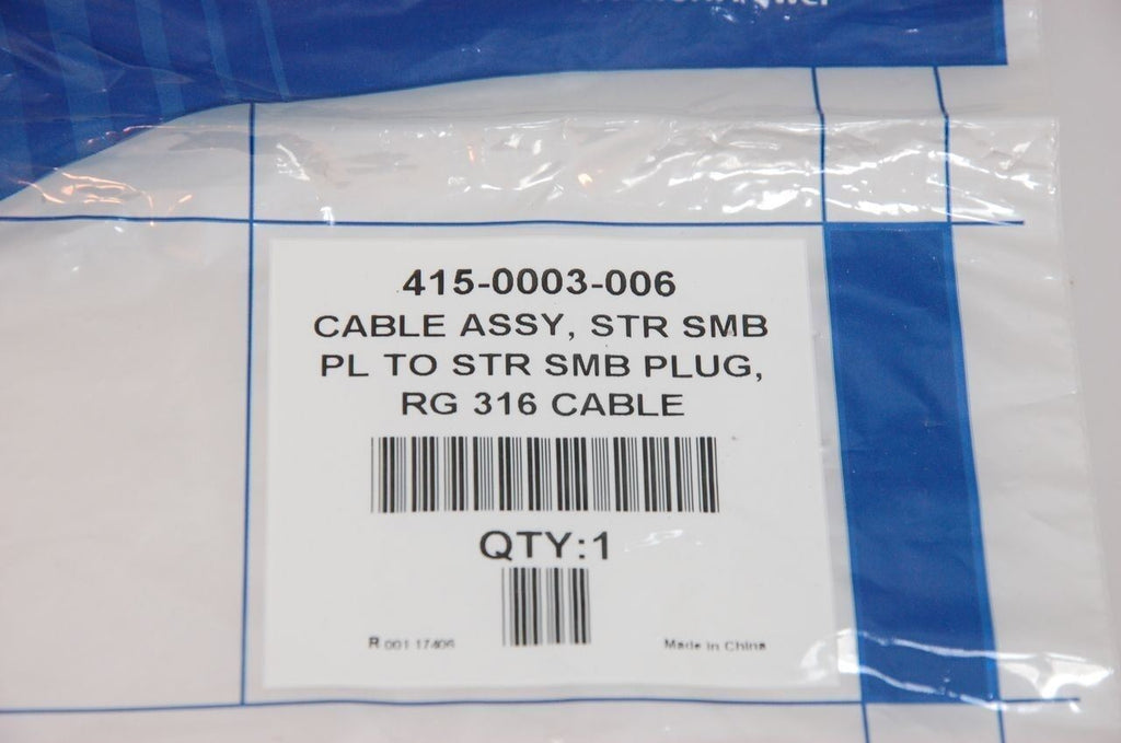 Johnson Emerson 415-0003-006 Coaxial Cable Assembly 50ohm RG316 - Lot of 4