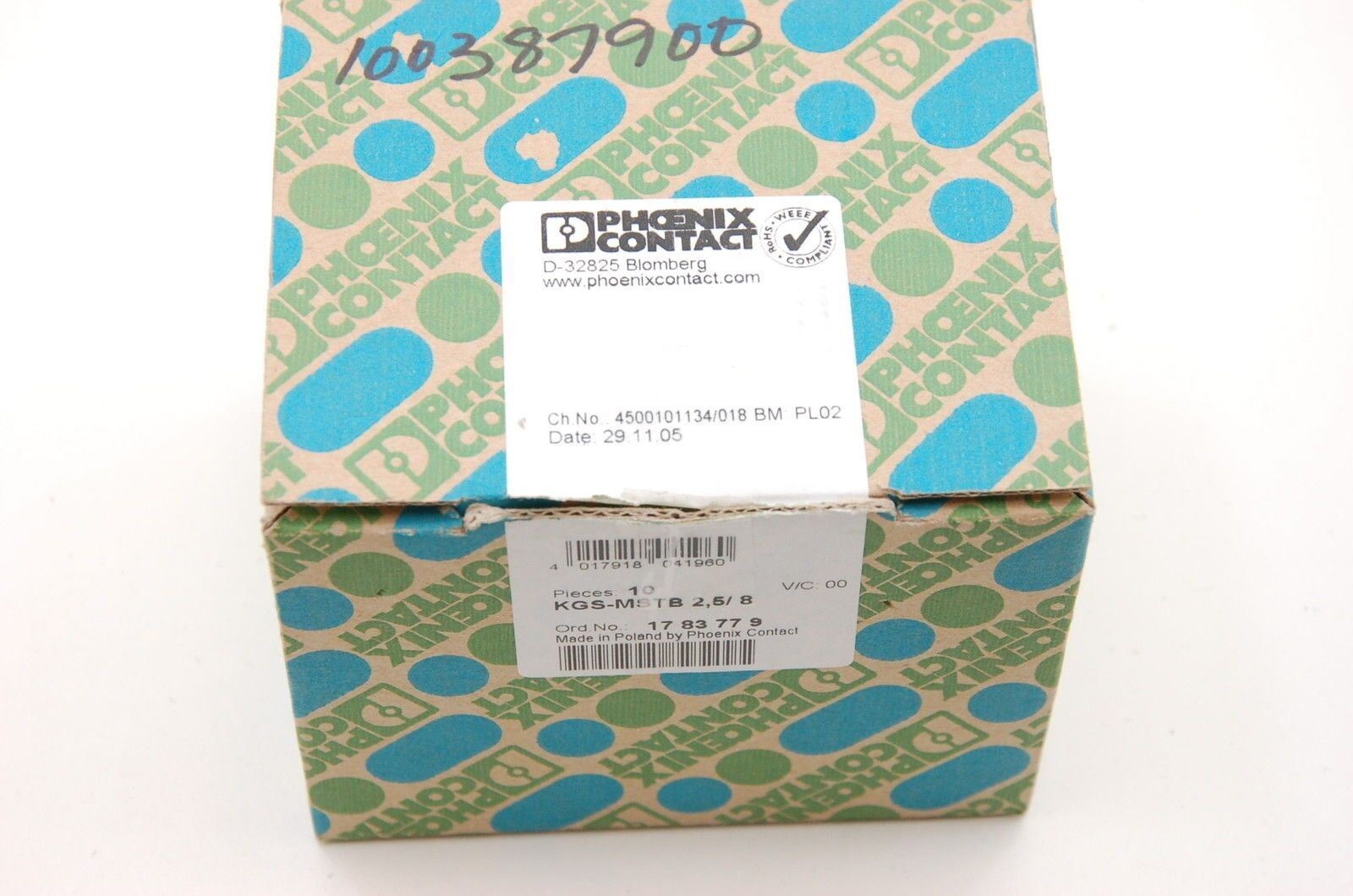Phoenix Contact KGG-MSTB 2,5/8 Cable Housing New