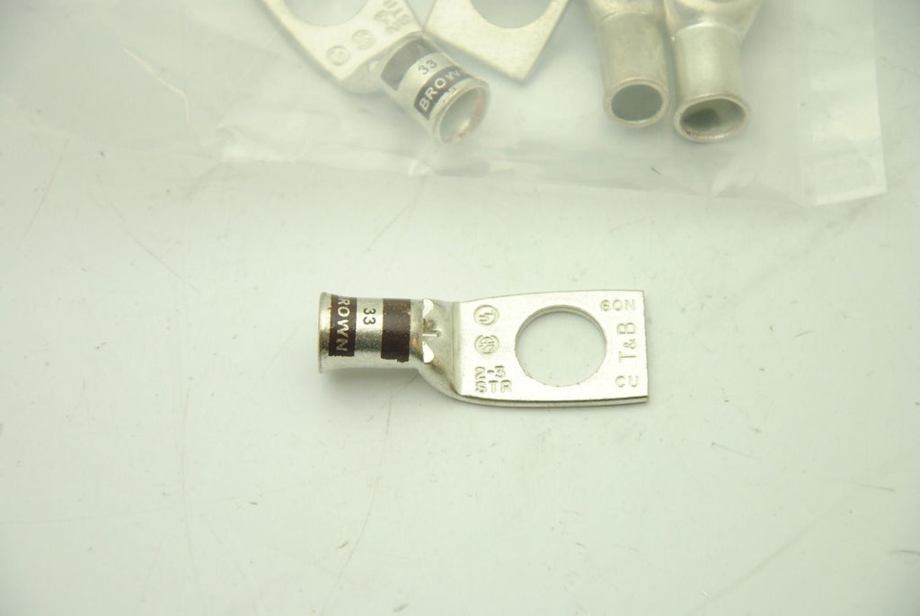 T&B Brown 33, 1/2" Bolt Hole Compression Connectors, Lot of 13