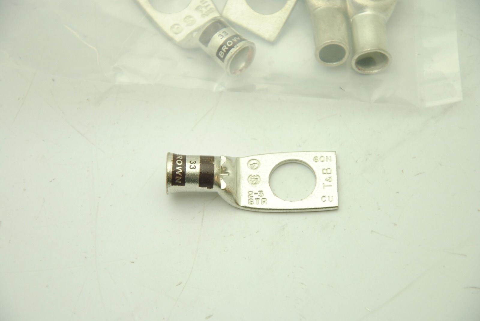 T&B Brown 33, 1/2" Bolt Hole Compression Connectors, Lot of 13